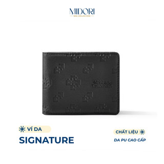 Ví Da PU Ngang Monogram Signature Trượt Nước Nam Nữ Bóp Đựng Tiền Thẻ | MIDORI BAG COLLECTION