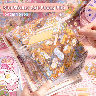 Sổ Sticker Cảnh Quan 3D Trang Trí Không Gian Mini Cho Bé - Tập Bóc Dán DIY 20 Chủ Đề Cho Bé Vui Chơi Sáng Tạo