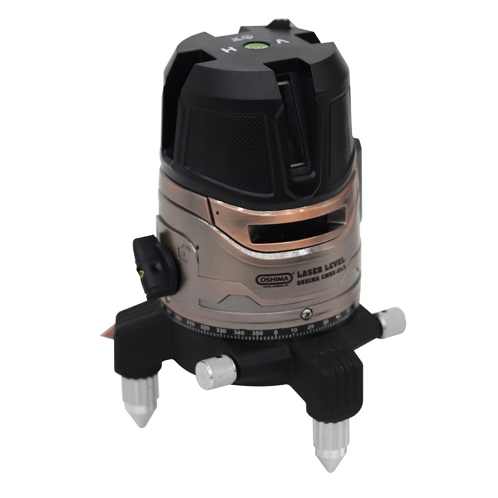 Máy Cân Mực Laser-Blutooth, 5 tia OSHIMA CM5X-2LS, xoay 360°-Tự Cân Bằng