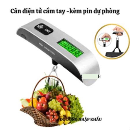 Cân điện tử cần hành lý xách tay màn hình led cân đồ vật đến 50kg