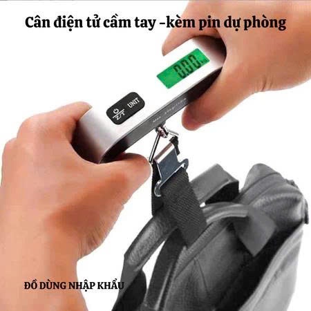 Cân điện tử cần hành lý xách tay màn hình led cân đồ vật đến 50kg