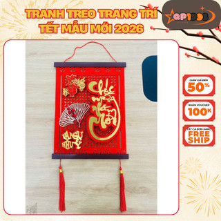 Tranh Treo Trang Trí Tết Chúc Mừng Năm Mới, Vạn Sự Như Ý Trang Trí Nhà Cửa Mẫu Mới 2026