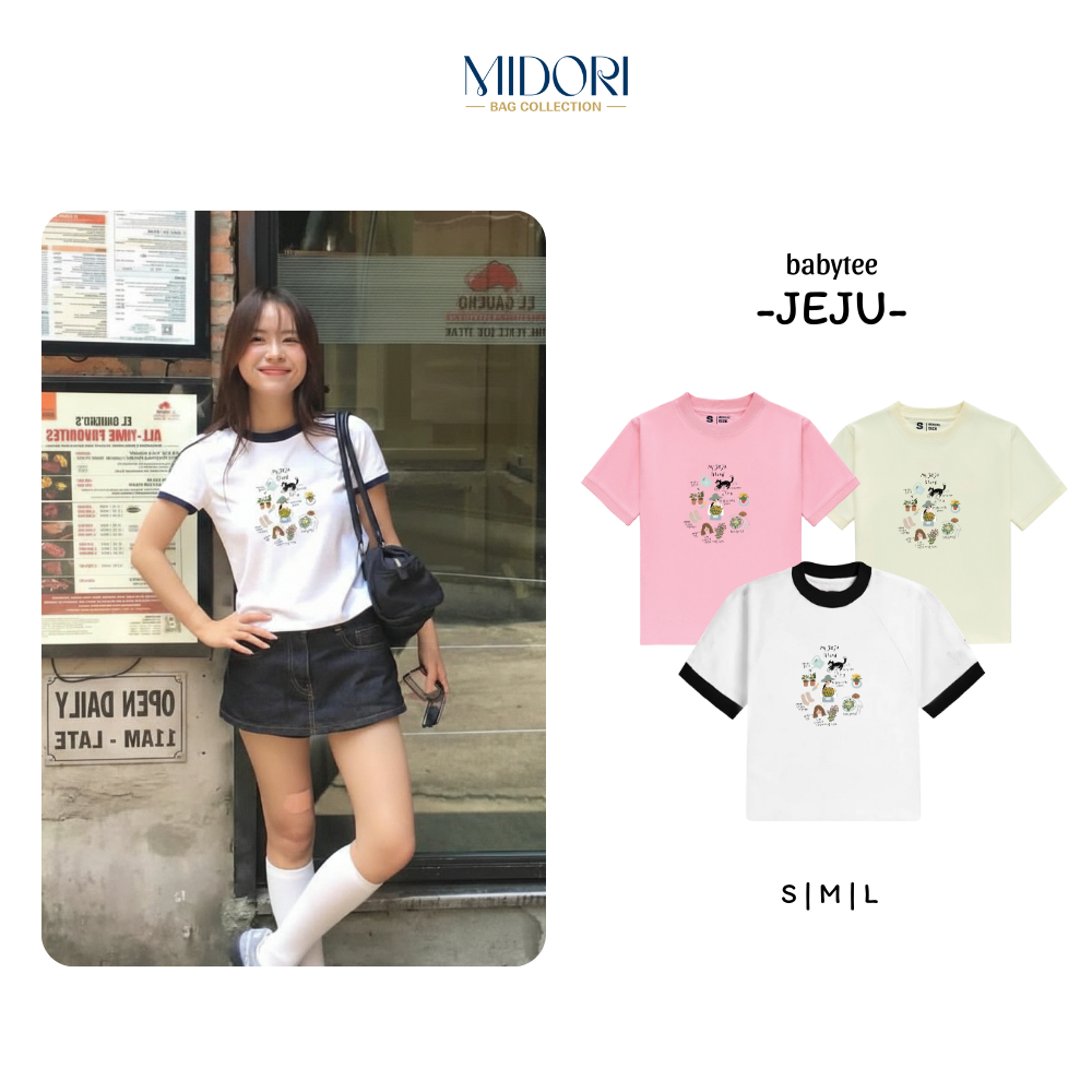Áo Thun Baby Tee JEJU Thời Trang Phông Nam Nữ Unisex Cotton Local Brand | MIDORI BAG COLLECTION