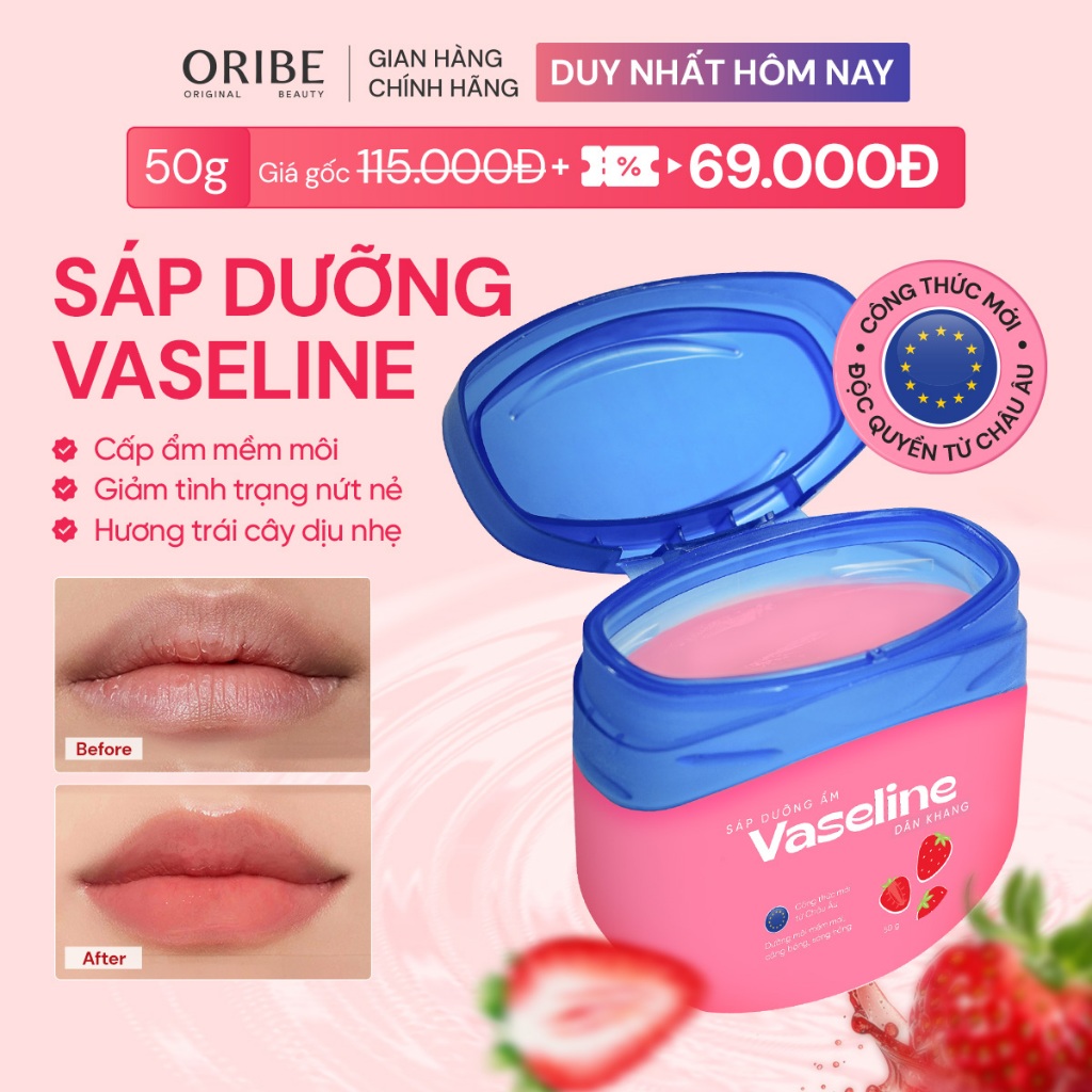 Sáp dưỡng đa năng Vaseline dưỡng ẩm giảm tình trạng da khô nứt nẻ