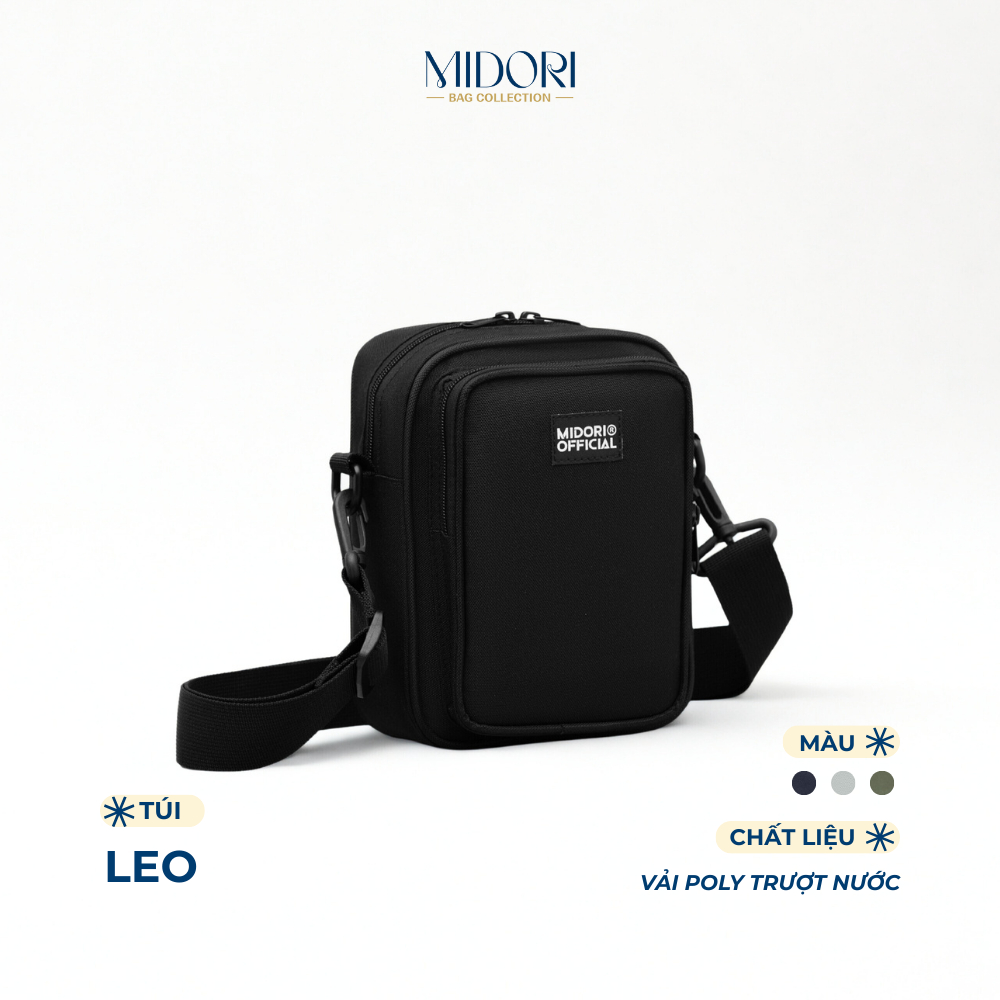Túi LEO Đeo Chéo Nam Nữ Vải Polyester Đựng Điện Thoại Đi Chơi Tiệc Nhỏ Gọn | MIDORI BAG COLLECTION