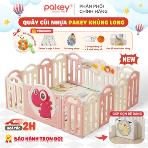 Quây Cũi Nhựa gấp Gọn Màu Hồng Cho Bé Gái Siêu Đáng Yêu, Cũi Quây Cho Bé Tặng Bóng Thảm Đồ Chơi