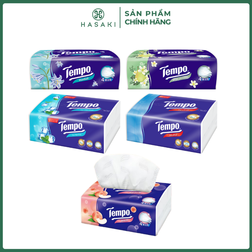 Khăn Giấy Rút Tempo 4 Lớp 90 Miếng/Gói Softpack
