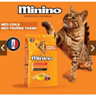 Hạt Cho Mèo Minino Vị Cá Ngừ Cho Mọi Lứa Tuổi Tăng Cường Hệ Miễn Dịch, Gói 7.5kg Và 1.3kg