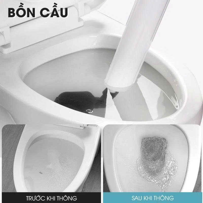 Dụng cụ áp lực nén khí thông tắc cống bồn cầu, bồn rửa bát..phiên bản mới nhất rất hiệu quả