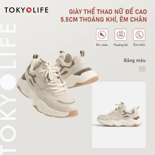 Giày thể thao nữ TOKYOLIFE đế cao 5.5cm thoáng khí êm chân siêu nhẹ 40000578