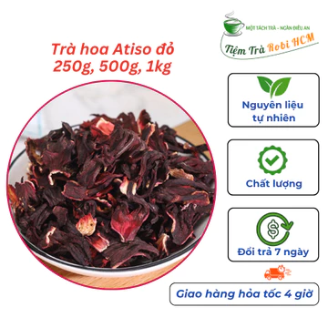 Trà hoa Atiso đỏ (hibiscus) sấy lạnh Tiemtrarobi_hcm - gói 250g, 500g, 1kg