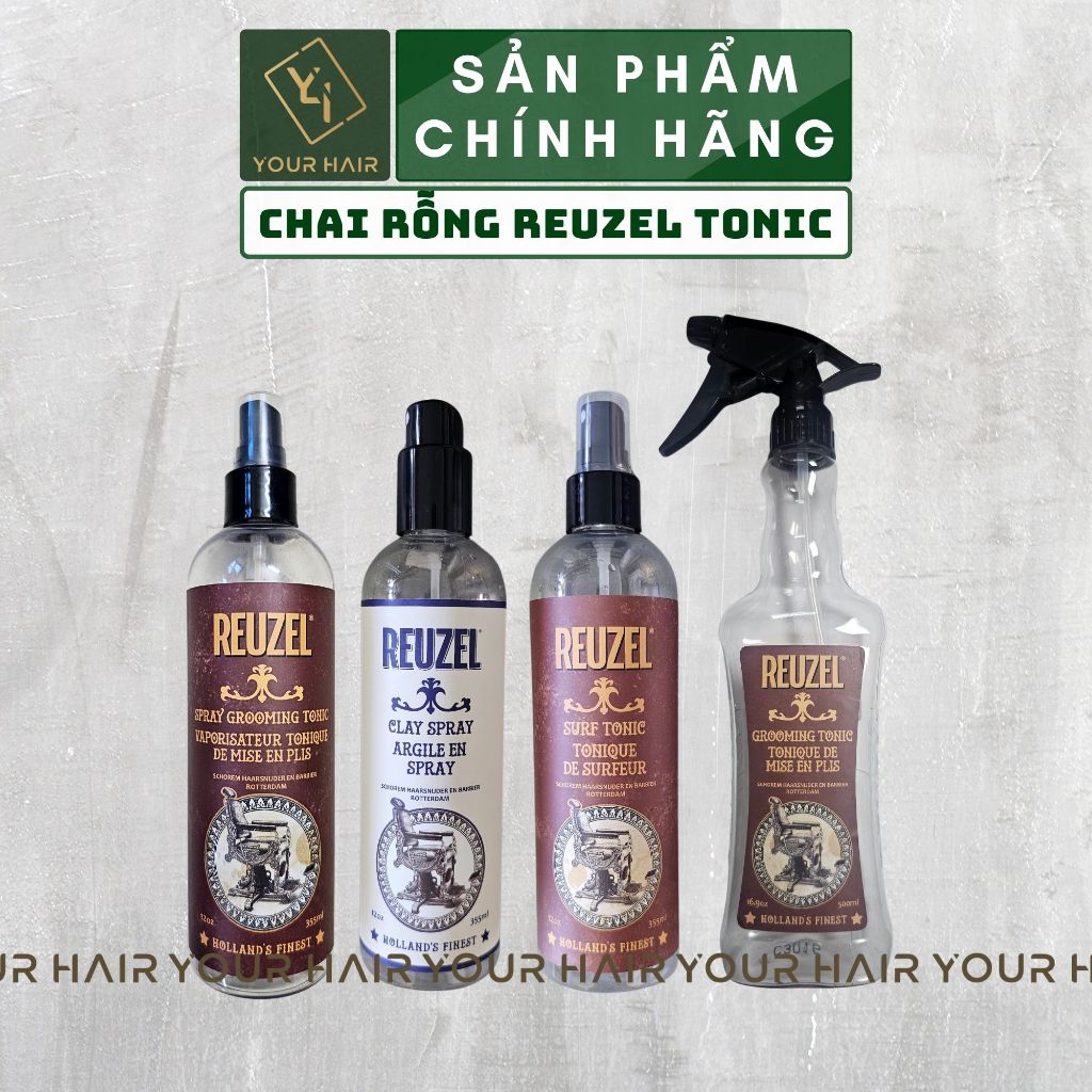 Chai rỗng xịt phun sương Reuzel Tonic | Tái Sử Dụng | Chính hãng