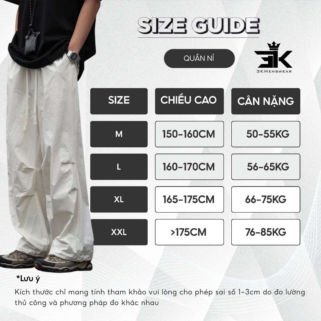 Quần Dài Nam Nữ, Quần Kaki from rộng dáng suông 3KMENSWEAR cạp chun thoáng mát co giãn