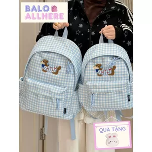 BaLo (XINHXINH) Balo Hình Cún Con Kẻ Caro Dễ Thương BL252