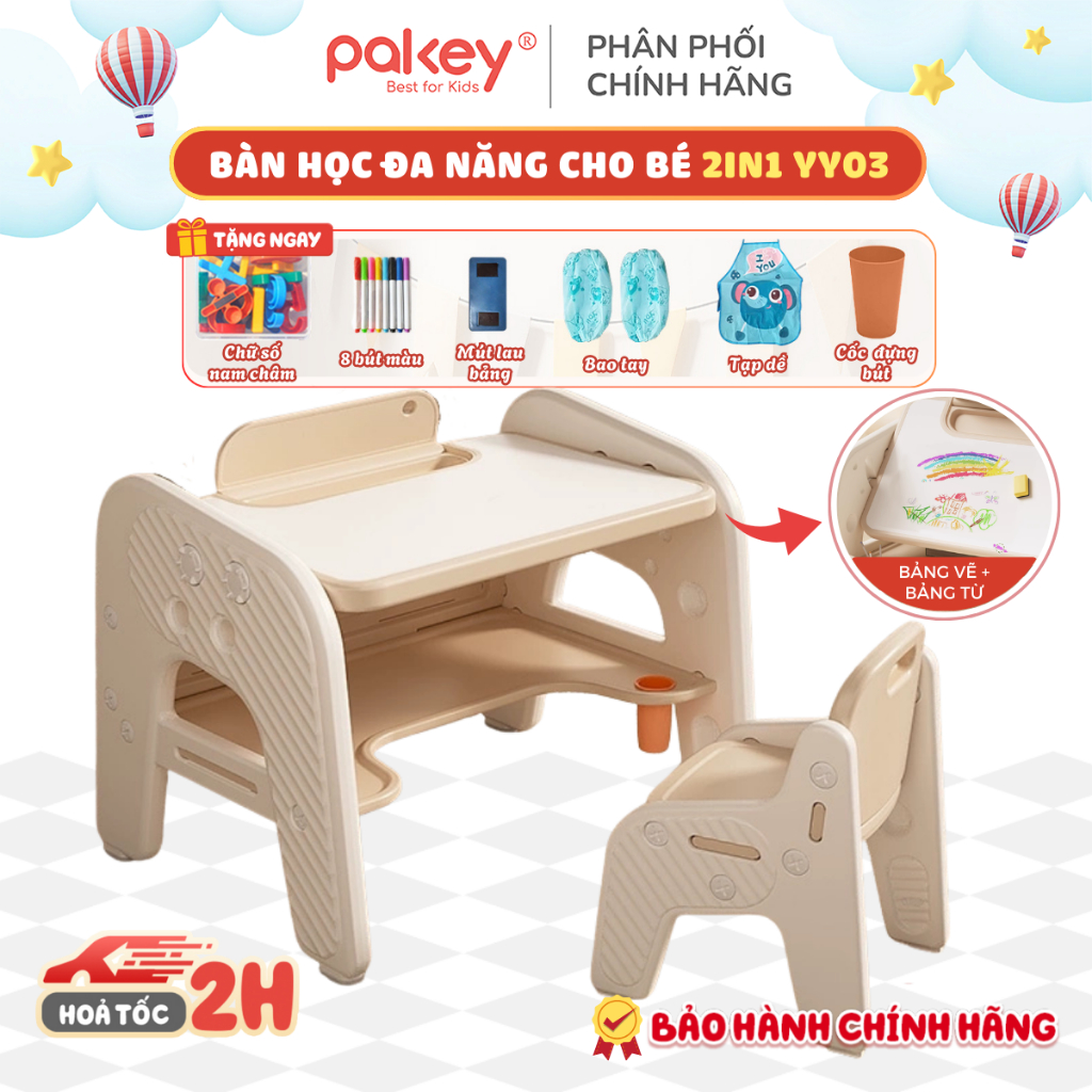 [NEW] Set Bàn Ghế Đa Năng Cho Bé, Bộ Bàn Ghế Kèm Bảng Vẽ TẶNG KÈM Bút, Bảng Chữ Số Nam Chân, Khăn Lau  - YY02 & YY03