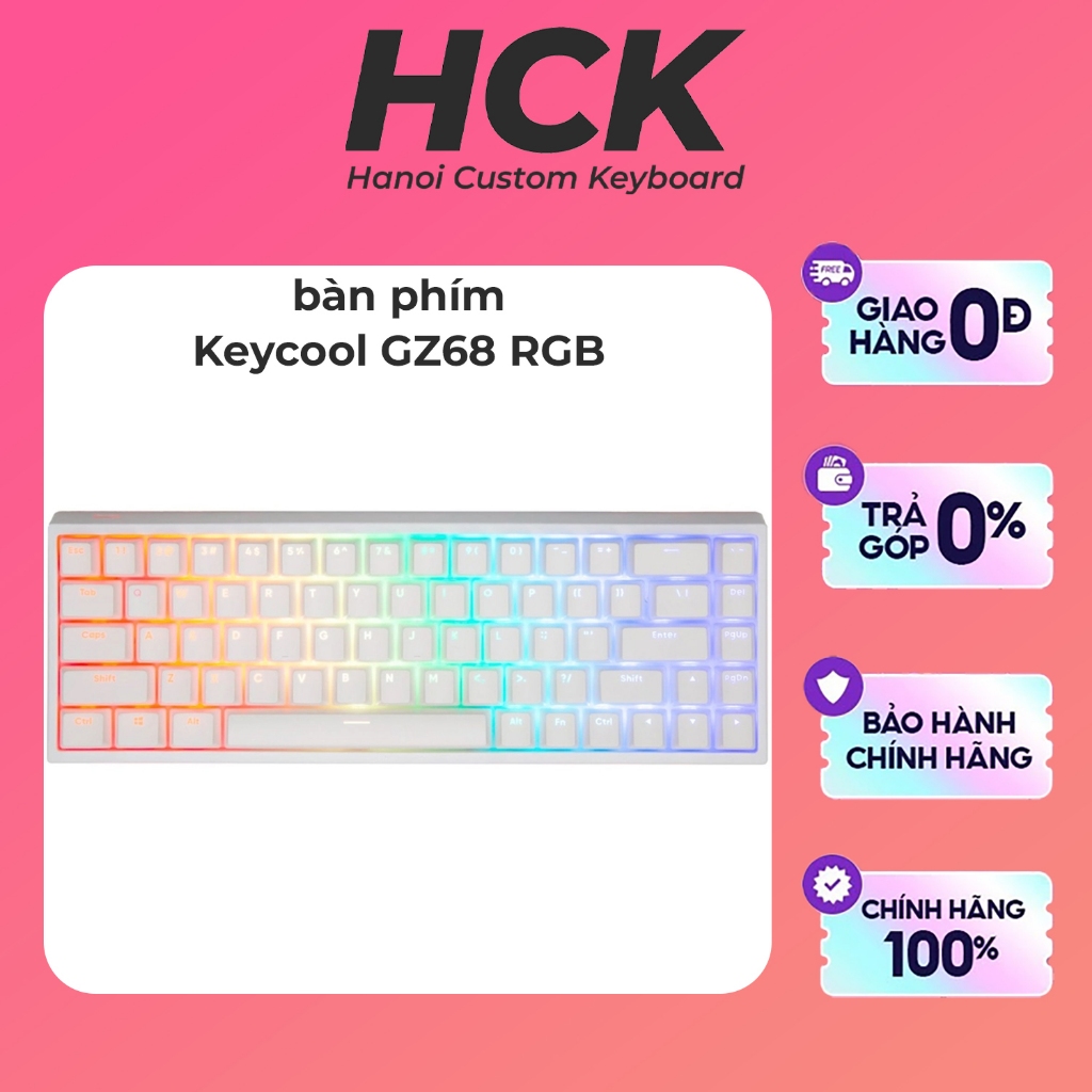 Bàn Phím Cơ Keycool GZ68 RGB 3 Modes Hotswap - HCK | Shopee Việt Nam