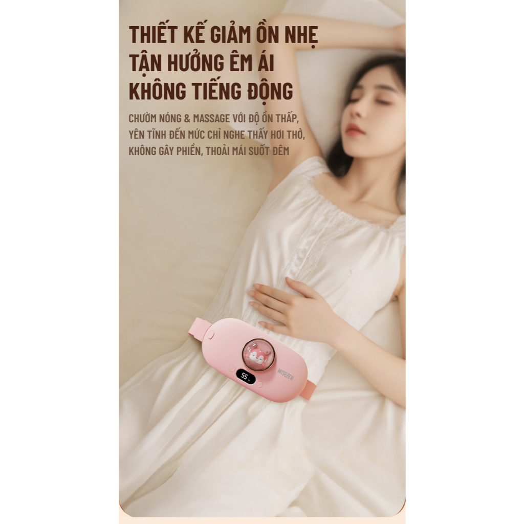 Máy Chườm Bụng Kinh Wisezen Massage Có Thể đeo Khi đi Làm Hoặc Ra Ngoài Dễ Sử Dụng Quà Sinh Nhật Cho Nữ Chính Hãng