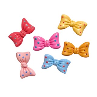 Set charm : Nơ chấm bi cute size 30 x 40 mm
