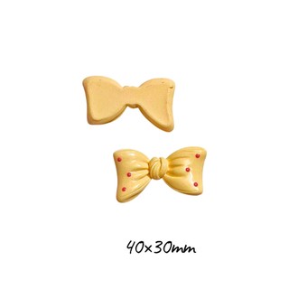 Set charm : Nơ chấm bi cute size 30 x 40 mm