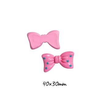 Set charm : Nơ chấm bi cute size 30 x 40 mm