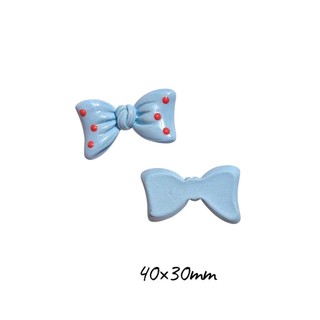 Set charm : Nơ chấm bi cute size 30 x 40 mm