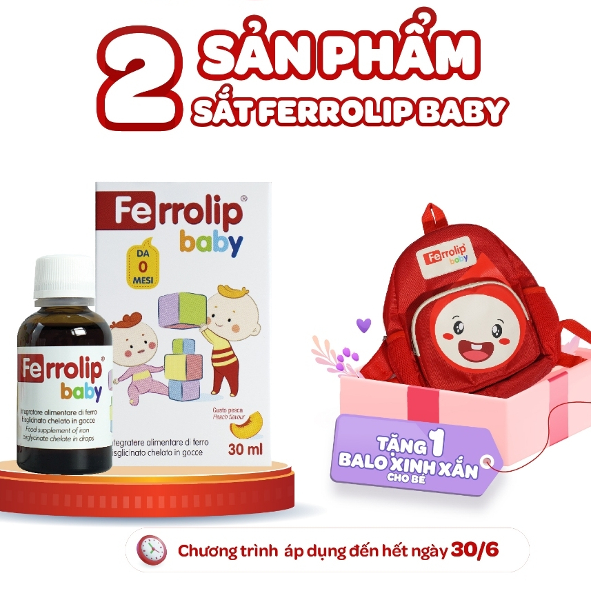 [ Chính hãng]Combo Ferrolip baby và kẽm Biolizn tăng đề kháng,Bổ sung sắt cho cơ thể + quà