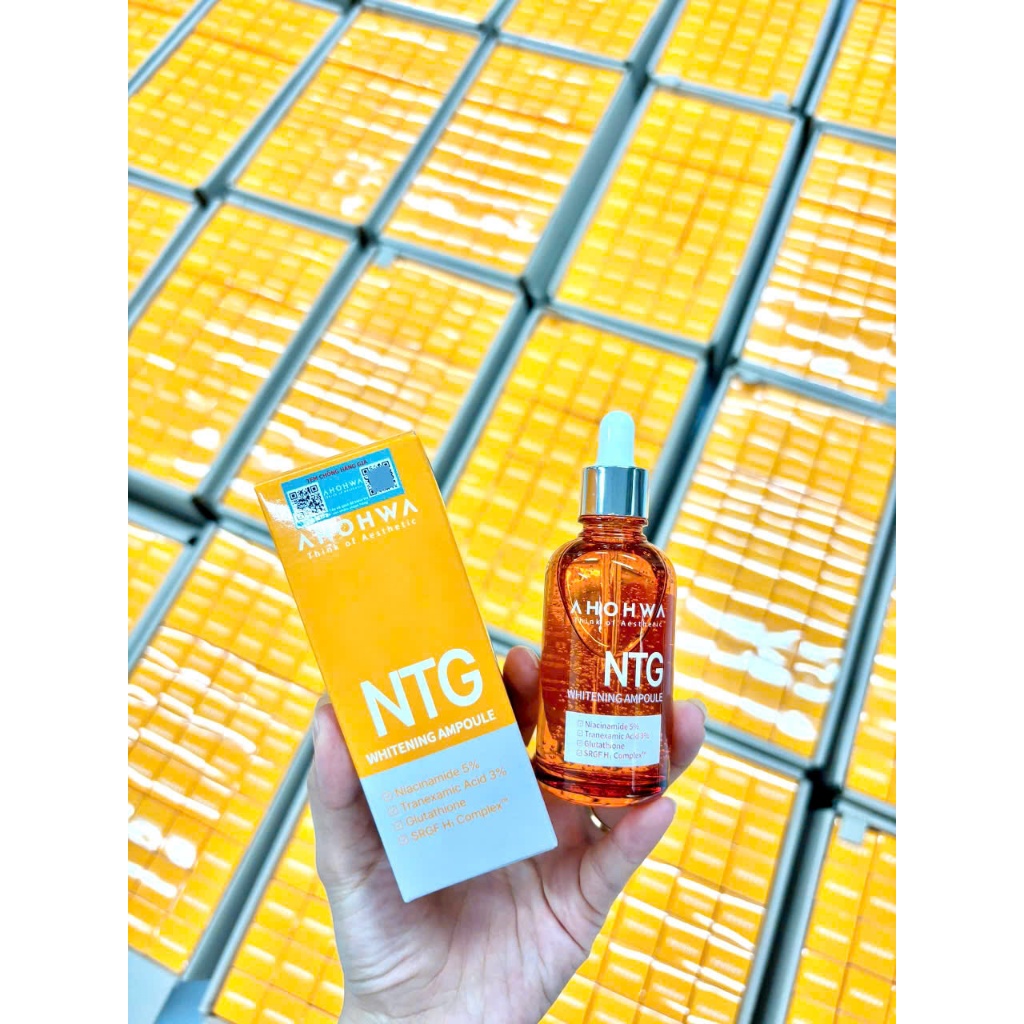 [ĐẠI LÝ CHÍNH HÃNG]Tinh chất dưỡng trắng, mờ thâm nám Ahohwa Whitening Ampoule NTG