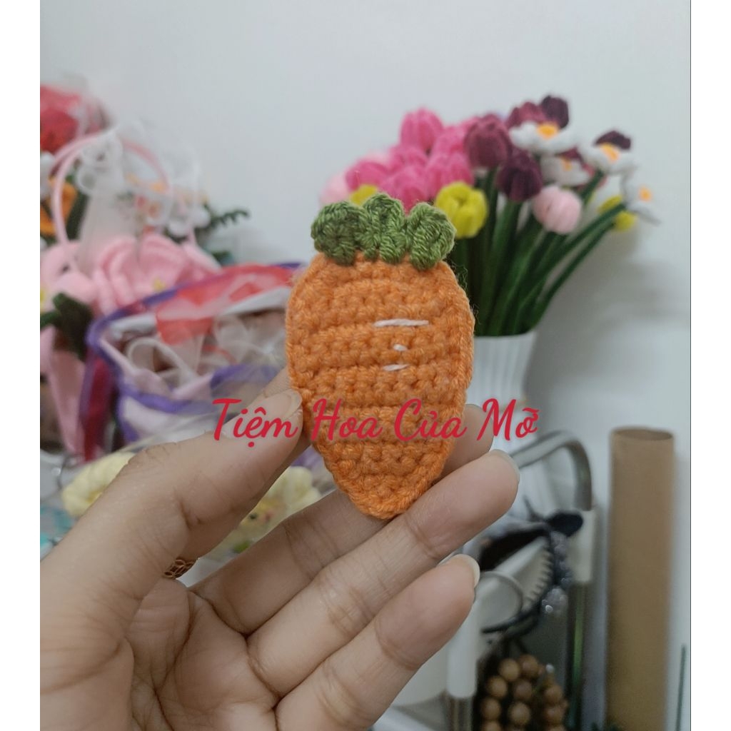 Kẹp Tóc Mái Hình Hoa Quả Len , Kẹp Tóc Rau Củ Bằng Len ,Kẹp Tóc Len Handmade