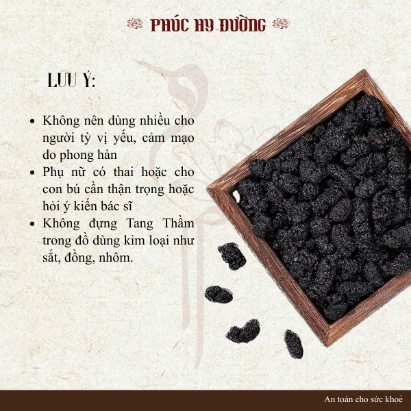 Dâu tằm sấy khô (Tang Thầm) nguyên quả, không đường dùng làm trà, ngâm tửu