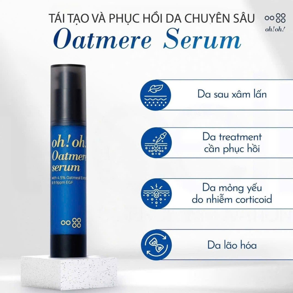 [HÀNG CỒNG TY] Tinh Chất Tế Bào Gốc, Tái Tạo Da oh!oh! Oatmere Serum EGF 25ml