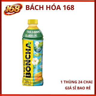 Thùng 24 chai Trà mật ông Boncha vị LÀI 450ml