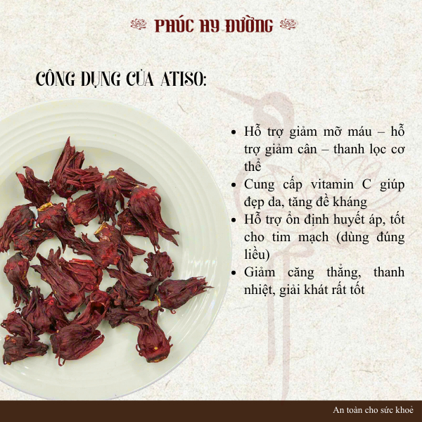 Hoa Atiso đỏ sấy khô - Nguyên liệu pha trà, hỗ trợ đẹp da, thanh nhiệt