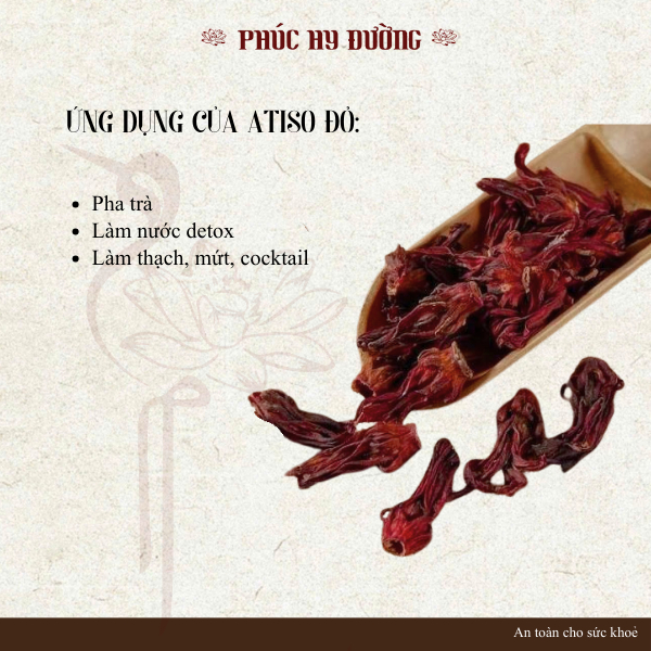 Hoa Atiso đỏ sấy khô - Nguyên liệu pha trà, hỗ trợ đẹp da, thanh nhiệt