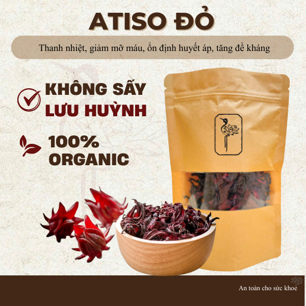 Hoa Atiso đỏ sấy khô - Nguyên liệu pha trà, hỗ trợ đẹp da, thanh nhiệt
