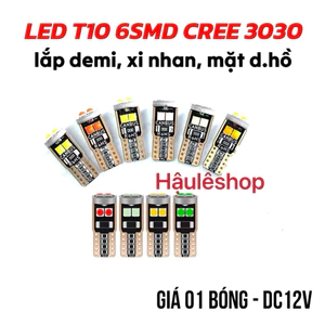 Bóng led T10 chip led 3030 siêu sáng cao cấp 12v