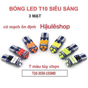 Bóng led T10 siêu sáng 15 chip led cao cấp 3030 12v