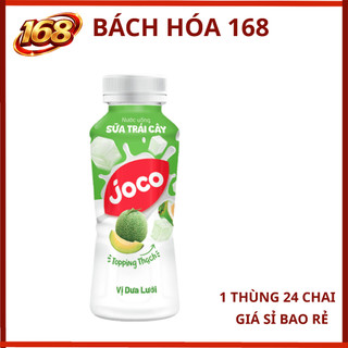 Thùng 24 chai Sữa trái cây Joco Vị Dưa Lưới 260ml - Ngon bất bại