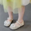 Giày Búp Bê Bé Gái Gắn Nơ Đính Kim Sa Lấp Lánh, Giày Bé Gái 2-12 Tuổi Kiểu Công Chúa Mềm Êm TH Kids