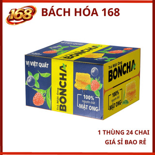 Thùng 24 chai Trà mật ông Boncha vị VIỆT QUẤT 450ml - Chill chill về chiều