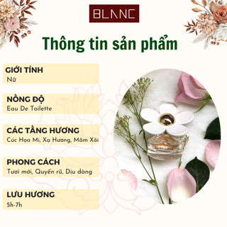 Nước Hoa Chiết Daisy Love BLANC PERFUME, Dầu Thơm Hương Hoa Cỏ, Tươi Mới, Ngọt Ngào, Nữ Tính