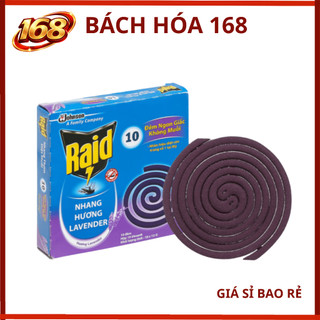 Combo 4 Hộp 10 khoanh nhang muỗi Raid Hương Lavender 120g