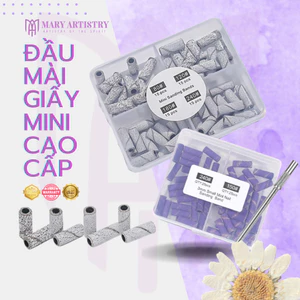 Đầu Mài Giấy Nhám Mini Màu Tím Lịm - Mài Khoé Móng, Mài Mịn Bề Mặt Móng, Mài Phá Sơn Gel
