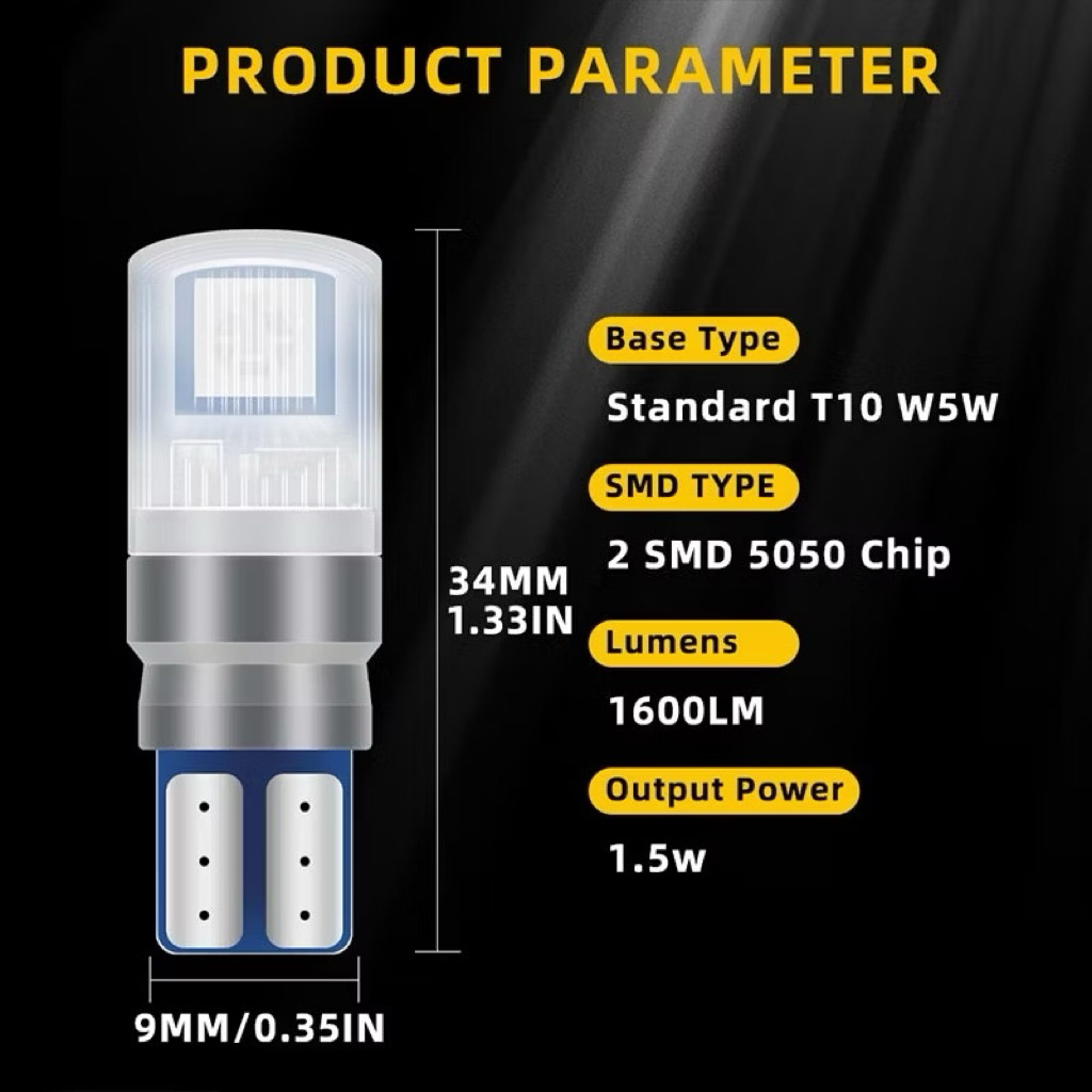Bộ Đèn LED cao cấp T10 6W RGB 5050 12V Điều Khiển Từ Xa siêu sáng