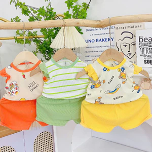Đồ Bộ Bé Gái vải Tăm Lạnh 6- 16kg. Bộ Cánh Tiên vải mềm mịn, thấm hút mồ hôi, hàng chuẩn - CT01