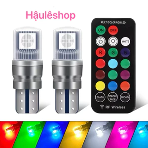 Bộ Đèn LED cao cấp T10 6W RGB 5050 12V Điều Khiển Từ Xa siêu sáng
