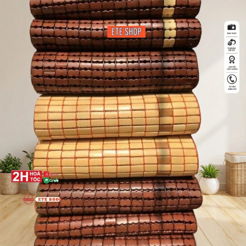 Chiếu trúc chiếu tre nhiều kích thước, chiếu trúc hạt,  nằm mát, điều hòa, sạch bền