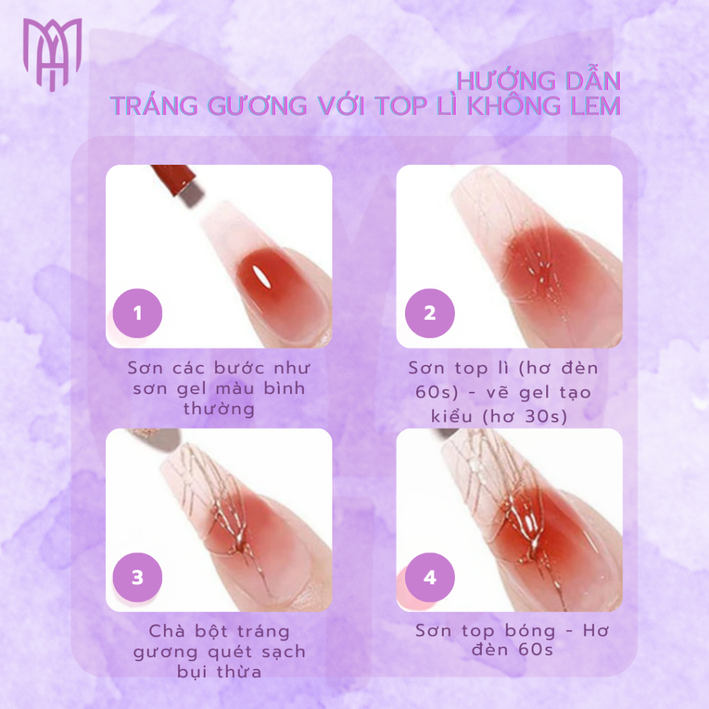 [Mua5Tặng1] Top Lì Không Lem Tráng Gương Vendeeni Matte Top Coat - Bền Màu, Vẽ Gel Trang Trí 15ml