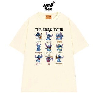 Áo Thun NGỐ TEE Nhân Vật Stitch x Taylor Swift The Eras Tour Vải Cotton Mềm Mịn Form Rộng