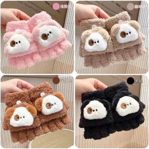 Gang tay giữ ấm hình cún dễ thương lông mềm mại - Gang tay len cho bé