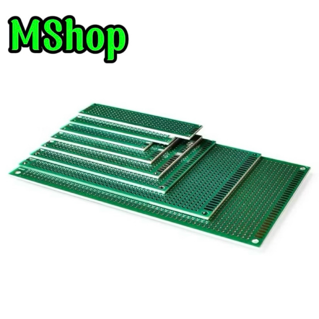 [C.Thơ] Bảng Mạch Đục Lỗ PCB Phủ Xanh 2 Mặt Đủ Kích Thước / Bo Đồng Đục ...